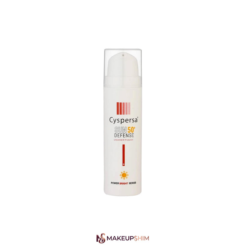 ضدآفتاب فلوئید بی‌رنگ سیسپرسا SPF50 ضدلک مناسب انواع پوست (UVA/UVB + نیاسینامید و ویتامین C)