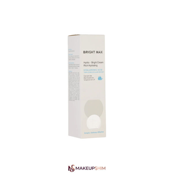 عکس جعبه محصول کرم آبرسان صورت و گردن برایت مکس مدل Rich حجم 50ml نمای جلویی