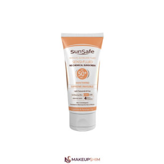 نمای اصلی محصول کرم ضدآفتاب SPF50 سنسی فلوئید سان‌سیف حجم 50 میلی‌لیتر