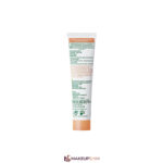 نمای پشت محصول کرم ضد آفتاب بدون رنگ سیمپل مدل SPF30