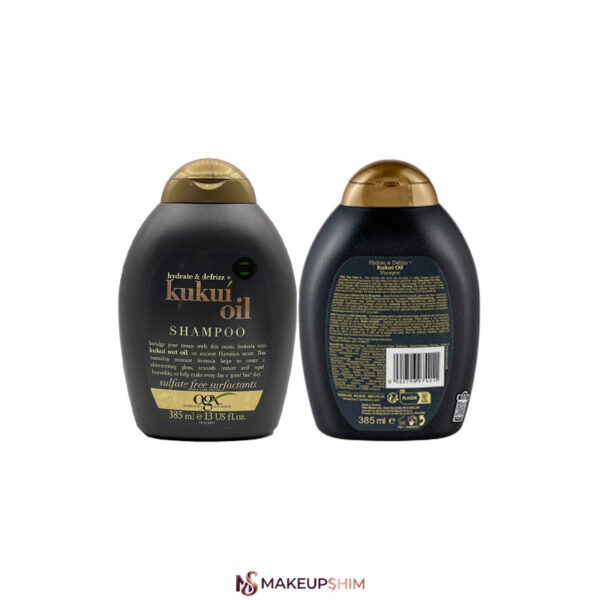 نمای جفت محصول شامپو آبرسان و صاف کننده مو حاوی روغن کوکوی (Kukui Oil) فاقد سولفات حجم 385میلی لیتر