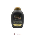 نمای زاویه روبه رو شامپو آبرسان و صاف کننده مو حاوی روغن کوکوی (Kukui Oil) فاقد سولفات حجم 385میلی لیتر