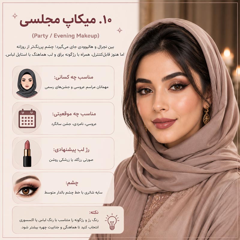 ۱۰. میکاپ مجلسی