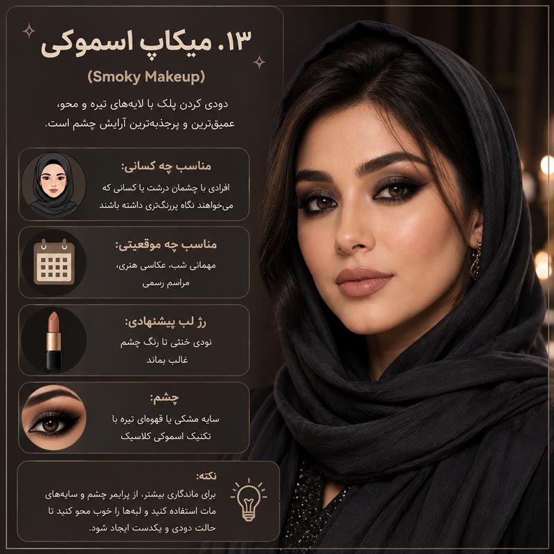 ۱۳. میکاپ اسموکی